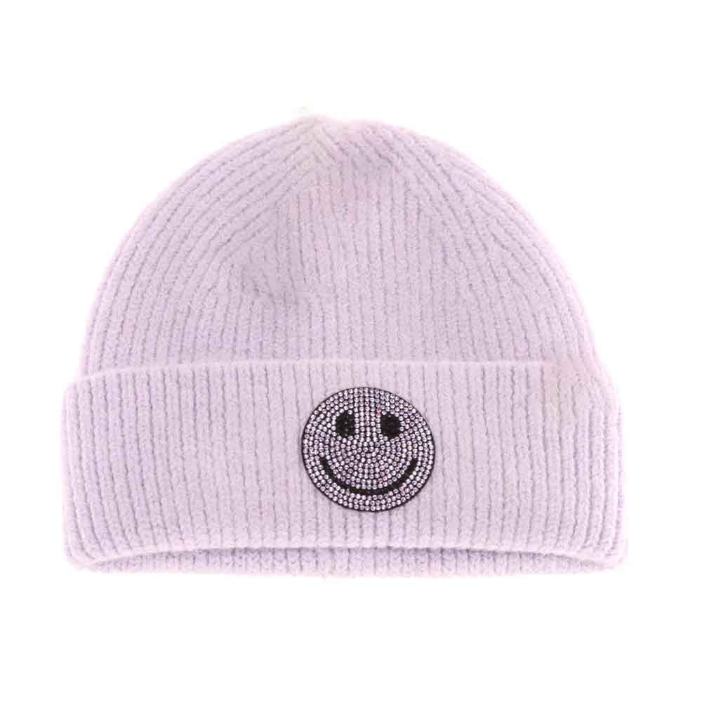 KIDS Rhinestone Smiley Face Cuff C.C Beanie