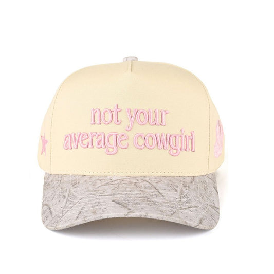 C.C NOT YOUR AVERAGE COWGIRL Lettering Trucker Cap