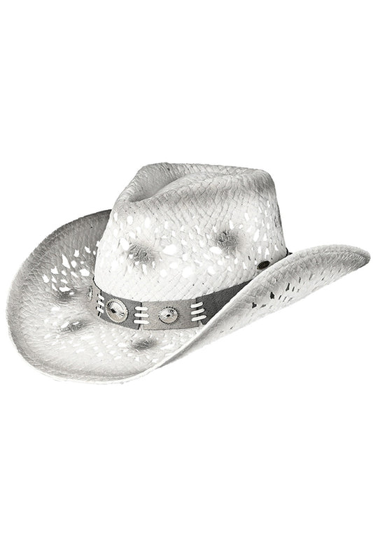 C.C Multi Color vegan Suede Band Cowboy Hat
