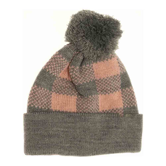BABY Buffalo Plaid Pom C.C Beanie