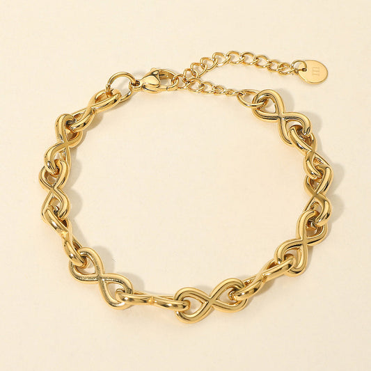 Stainless Steel Infinity Link Chain Bracelet