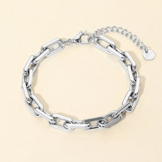 Stainless Steel Paperclip Chain Bracelet