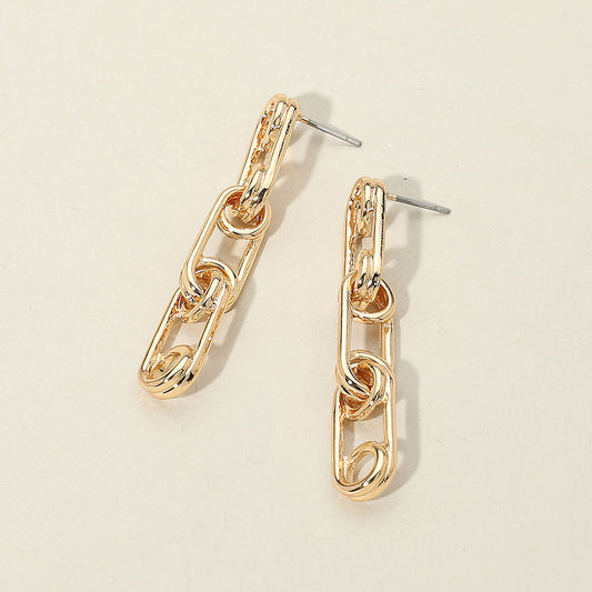 14K Gold Dipped Chain Drop Earrings