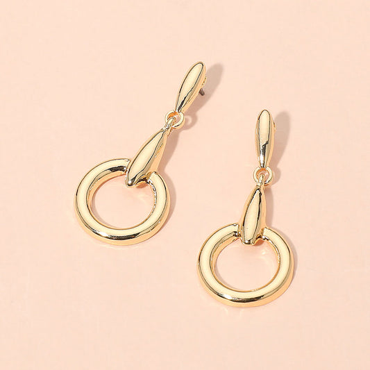 Modern Circle Drop Earrings