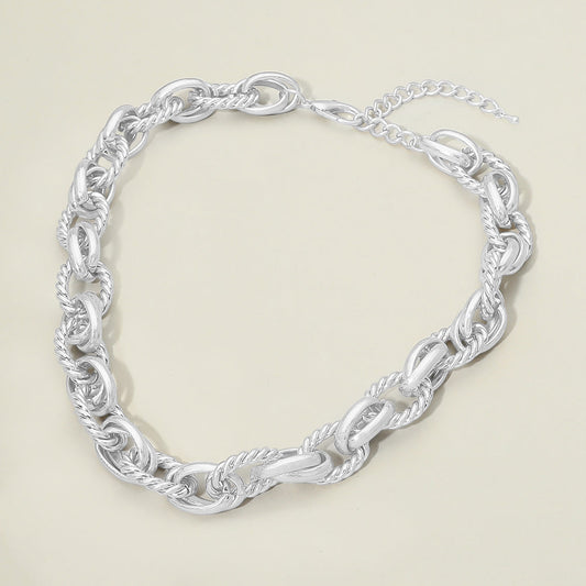 Modern Bold Statement Link Chain Necklace