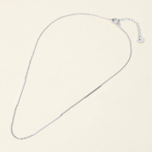 SECRET BOX_Stainless Steel Bead Bar Chain Necklace
