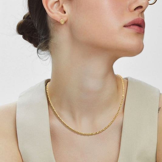 Gold Dipped Classic Rope Chain Necklace