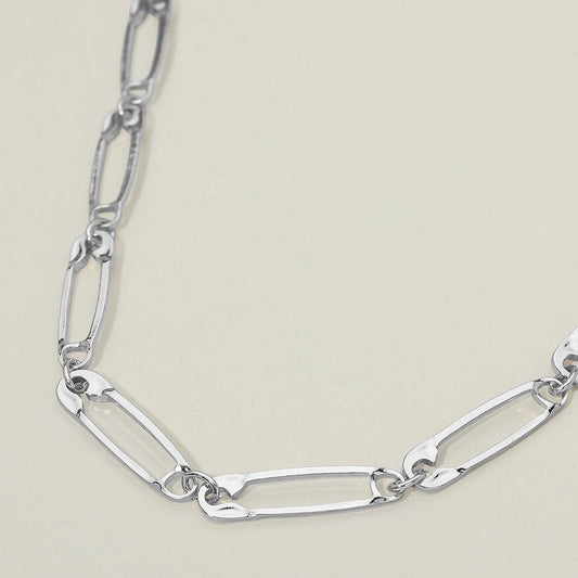 Safety Pin Link Chain Necklace