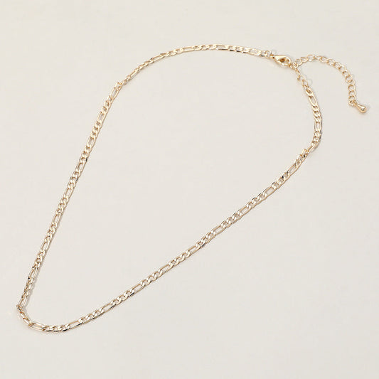 18K Gold Filled Hypoallergenic Metal Figaro Chain Necklace