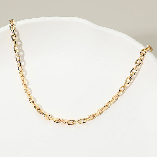 18K Gold Filled Classic Oval Link Chain Necklace