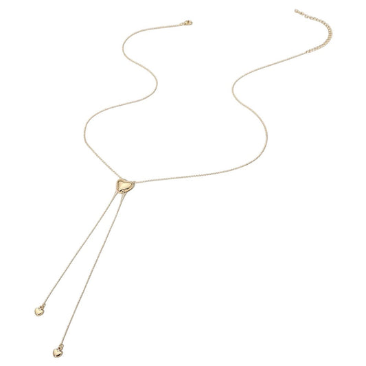 Heart Charm Accent Drop Necklace
