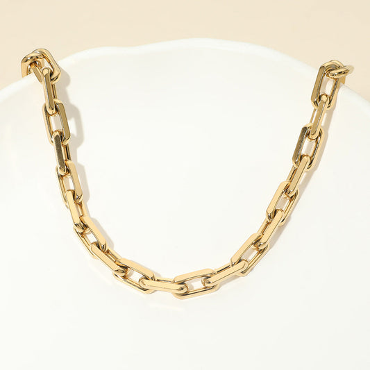 Stainless Steel Paperclip Chain Necklace