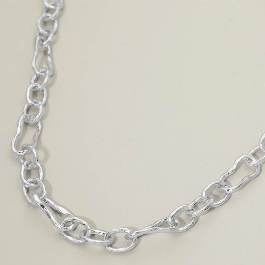 Chunky Textured Link Chain Necklace