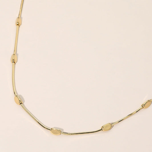 SECRET BOX_Stainless Steel Beaded Chain Necklace