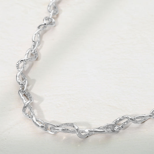 Metal Twisted Irregular Chain Necklace