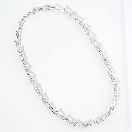 White Gold Dipped Hardware Chain Necklace