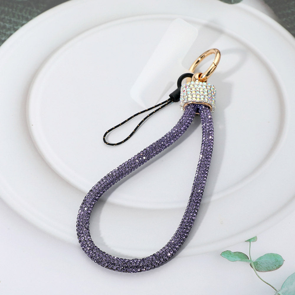 Bling Studded Phone Strap Keychain Bag Charm