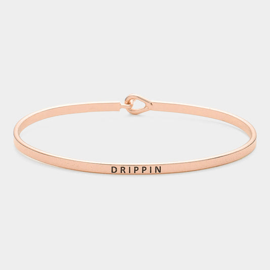 "Drippin" Thin Brass Metal Hook Bracelet