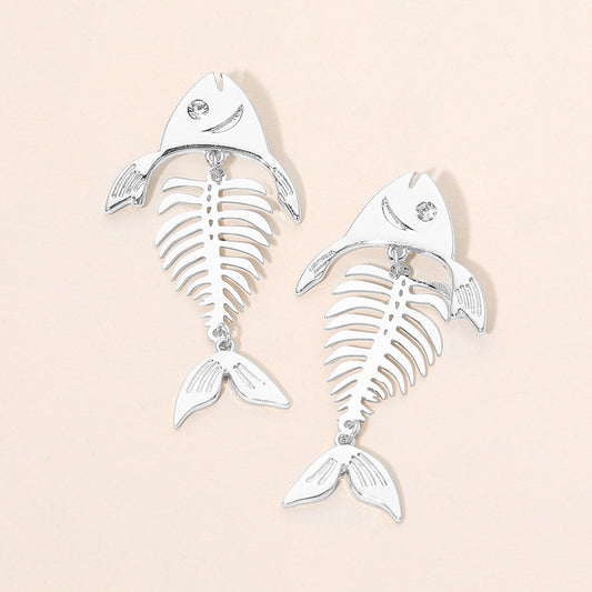 Fishbone Statement Earrings