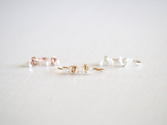 Moonbeam Hug Hoops - Crystal Quartz