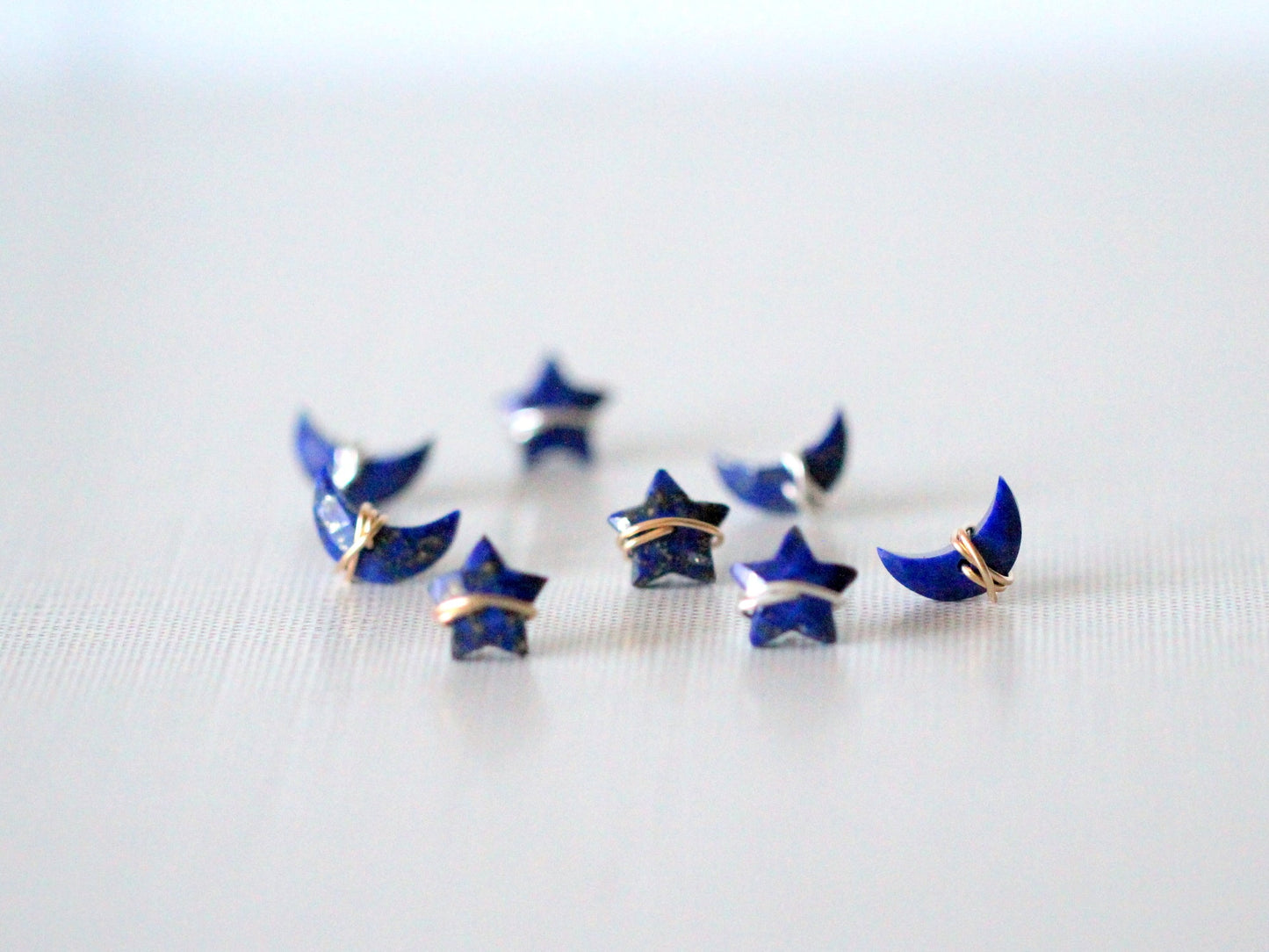 Moonbeam & Stardust Studs - Lapis