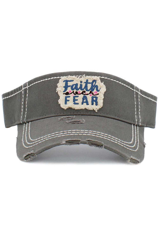 FAITH OVER FEAR VINTAGE VISOR CAP
