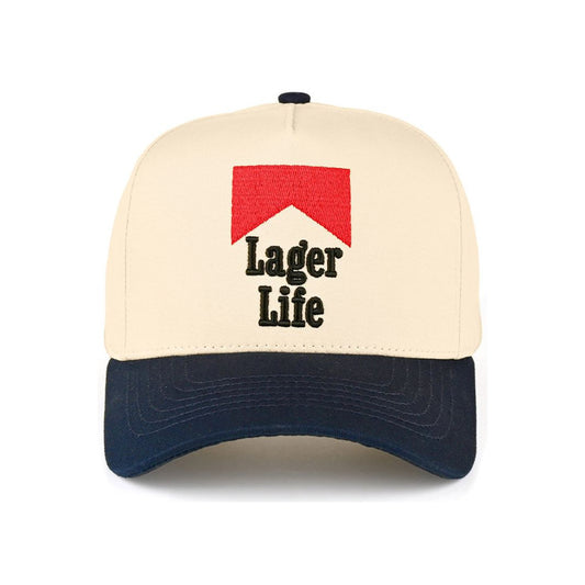 C.C LAGER LIFE Letter Two Tone Trucker Cap