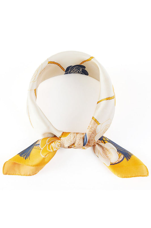 Flower and Tassel Pattern Print Bandana Scarf