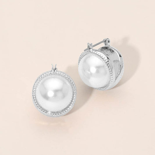 Vintage Pearl Pin Catch Earrings