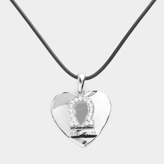 Libra - Zodiac Heart Layered Pendant Necklace