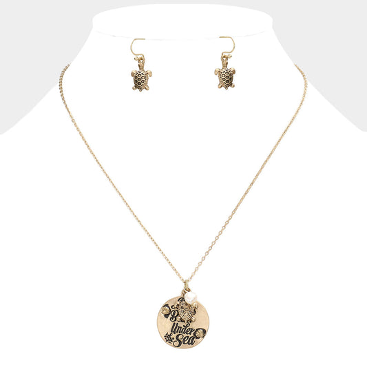 Life Is Better Under The Sea Pendant Necklace