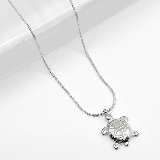 Stainless Steel Sea Turtle Pendant Necklace