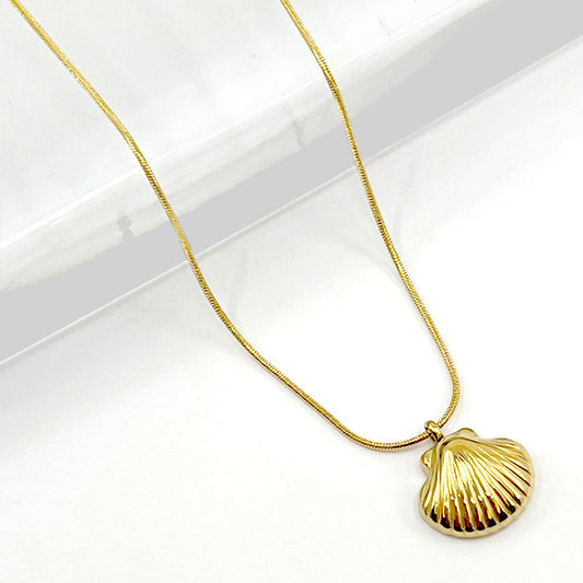 Stainless Steel Seashell Pendant Necklace