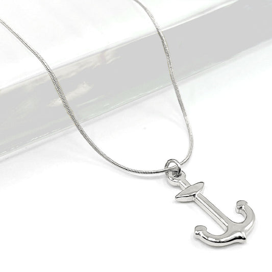 Stainless Steel Anchor Pendant Necklace
