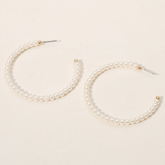 Pearl Hoop Earrings