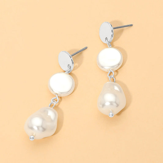 Elegant Pear Link Drop Earrings
