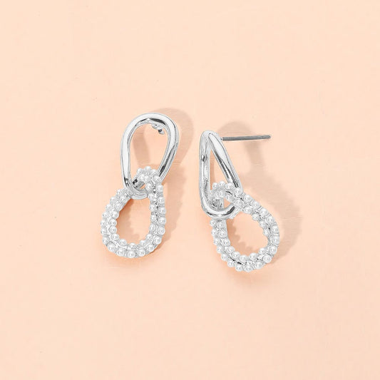 Pearl Link Drop Earrings
