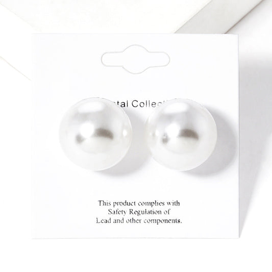 Pearl Ball Stud Earrings