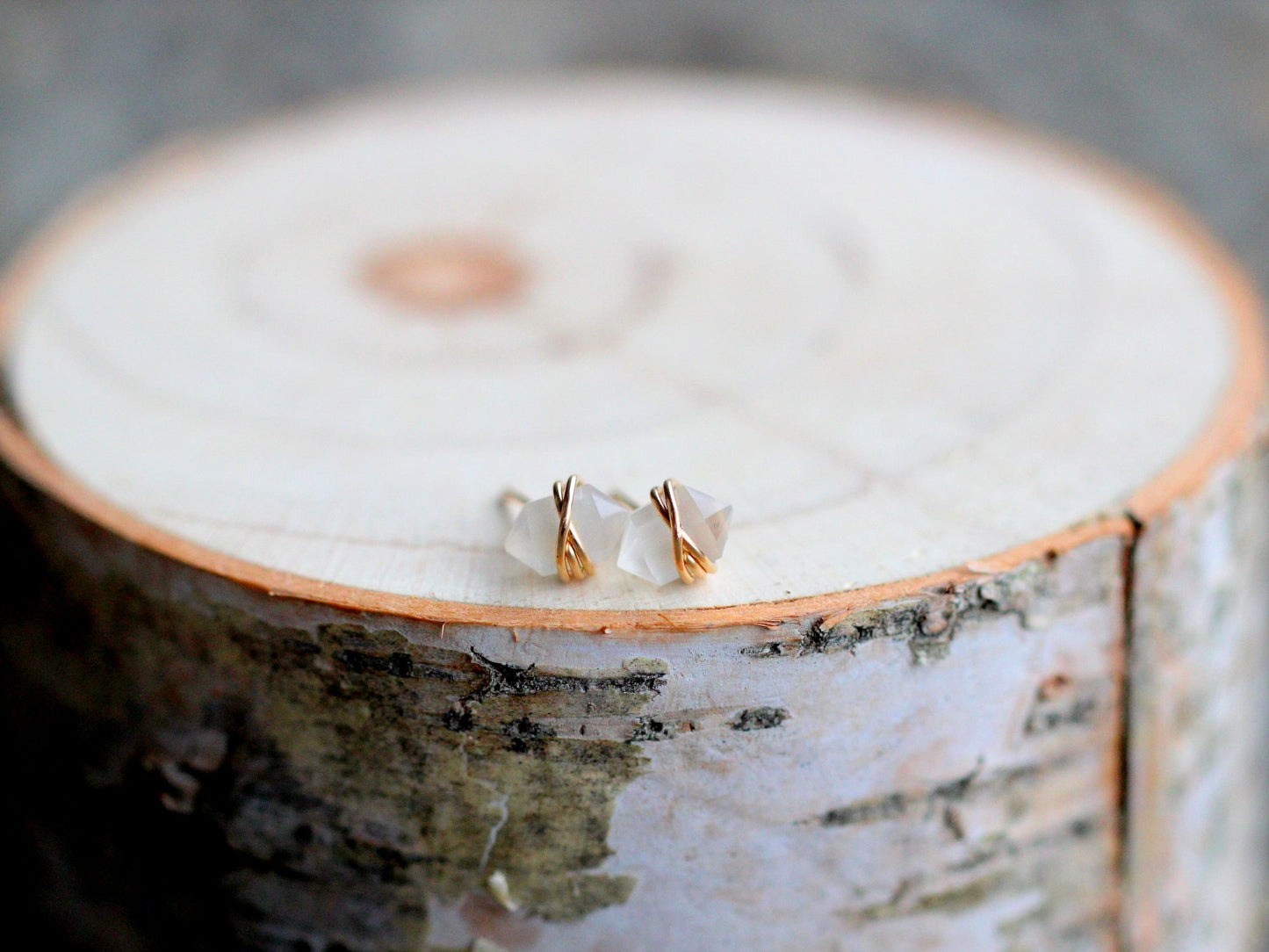 Pike Studs - Moonstone