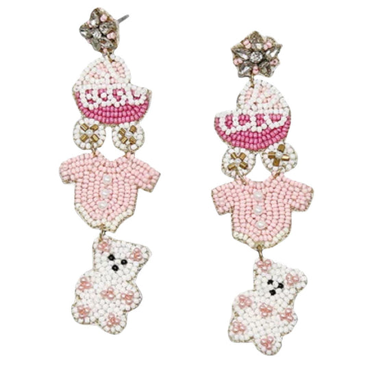 Baby Tiered Seed Bead Earrings