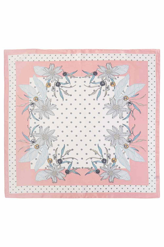 Daisy and Dot Pattern Print Bandana Scarf