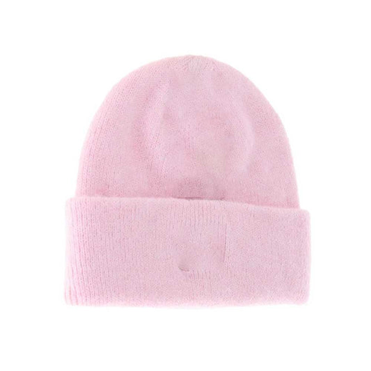 BABY Soft Ribbed Leather Patch C.C. Beanie