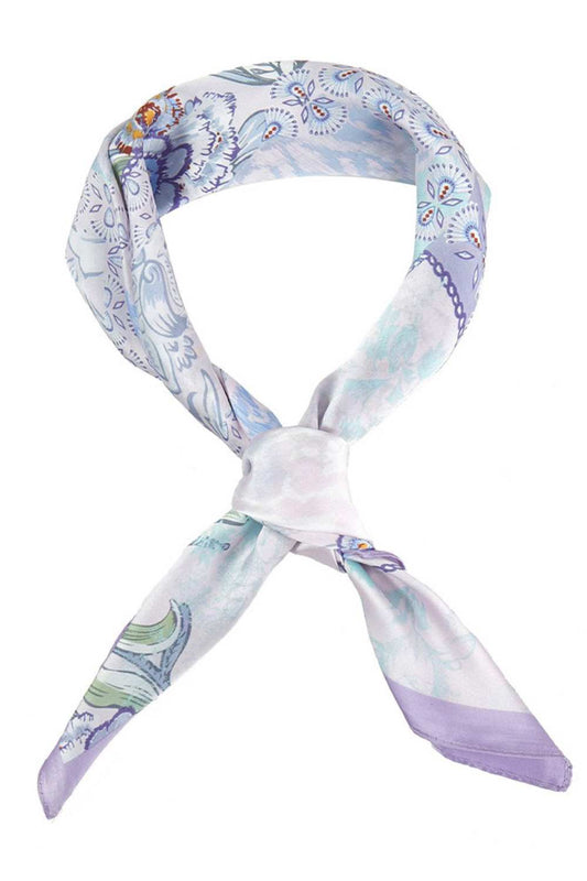 Abstract Floral Print Bandana Summer Scarf