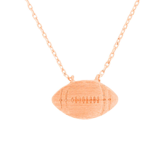 Metal Football Pendant Necklace