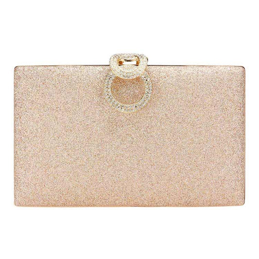 Shimmery Evening Clutch Crossbody Bag