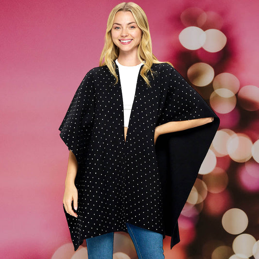 Bling Solid Ruana Poncho