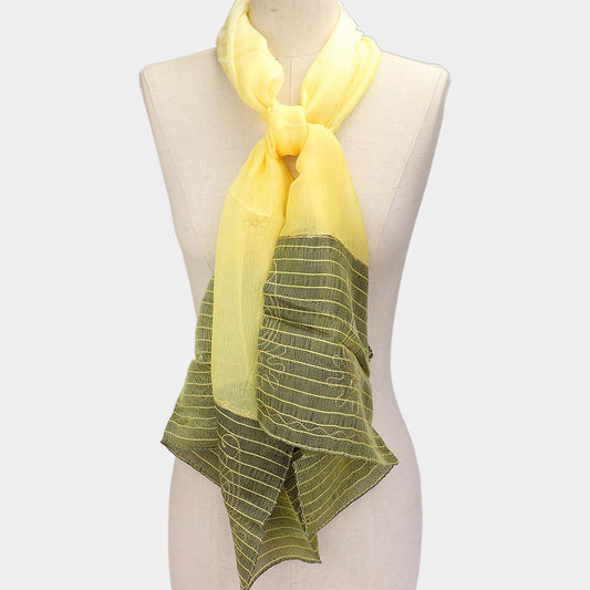 Embroidery Border Scarf