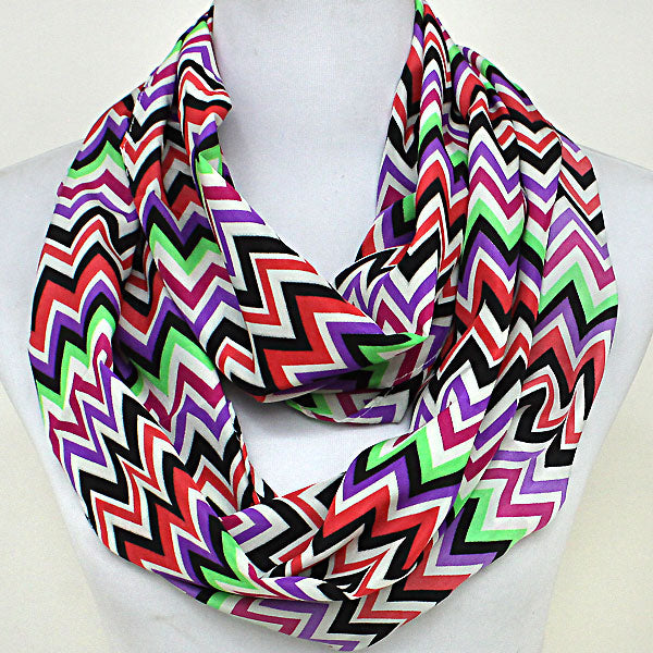 Funky Chevron Polyester Infinity Spring Scarf
