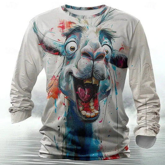 π
3D Animal Print Long Sleeve T-Shirt β Harajuku Hip-Hop Streetwear
