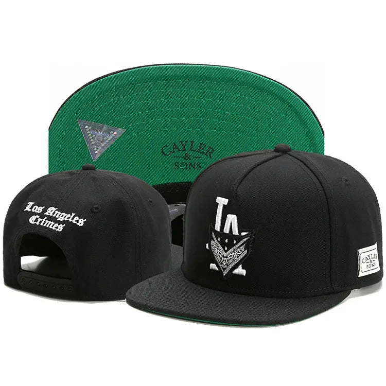 Classic Snapback Hat – Flat Bill Adjustable Baseball Cap